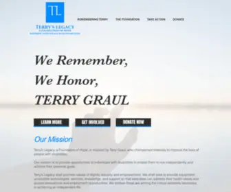 Terryslegacy.org(A Foundation of Hope) Screenshot