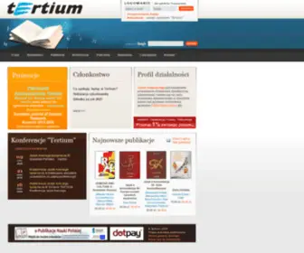 Tertium.edu.pl(Krakowskie Towarzystwo Popularyzowania Wiedzy o Komunikacji Językowej) Screenshot