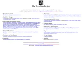 Tertullian.org(The Tertullian Project) Screenshot