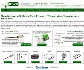 Terwin.com(The only manufacturer of Melt Pressure Transducers in the UK) Screenshot