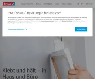 Tesa.de(Globaler Hersteller von selbstklebenden Lösungen) Screenshot