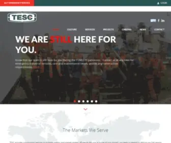 Tesc.com(Contracting company) Screenshot