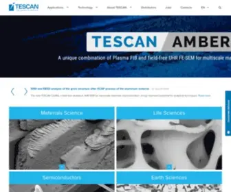 Tescan.com(SEM, FIB-SEM and micro-CT solutions for science) Screenshot