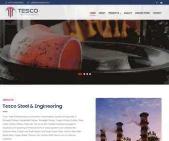 Tescosteel.com(Tesco Steel & Engineering) Screenshot