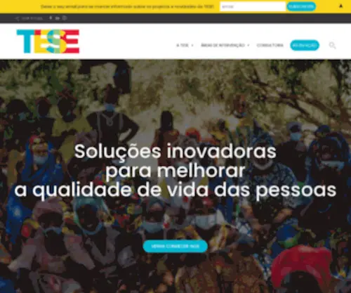 Tese.org.pt(A TESE é uma ONG Portuguesa que trabalha em cinco áreas) Screenshot