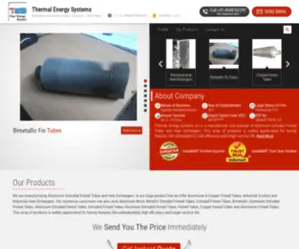 Tesfinnedtubes.com(Thermal Energy Systems) Screenshot