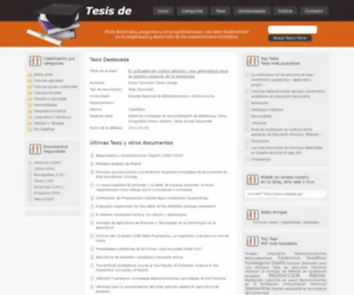 Tesisde.com(Tesis doctorales y proyectos) Screenshot