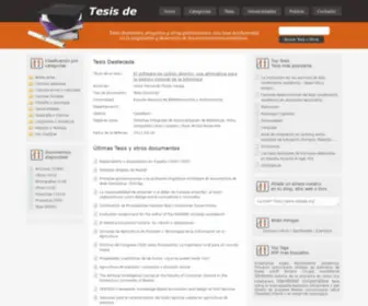 Tesisde.org(Tesis doctorales y proyectos) Screenshot