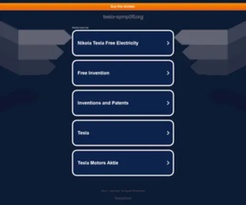 Tesla-SYMP06.org(Tesla SYMP 06) Screenshot