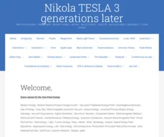 Tesla3.com(ZERO POINT ENERGY) Screenshot