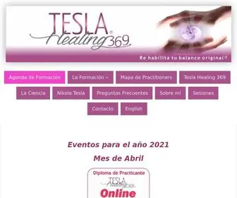 Teslahealing369.com(Agenda de Formacion) Screenshot