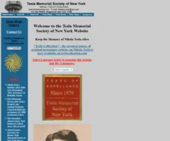 Teslasociety.com(Tesla Memorial Society of New York) Screenshot