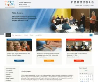 Teslontario.org(TESL Ontario) Screenshot