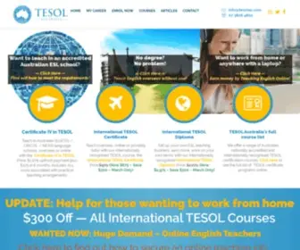Tesolau.com(TESOL Australia Certificates and Diplomas Courses Online) Screenshot