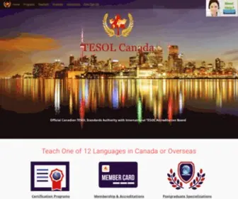 Tesolcanada.org(Official TESOL Canada Standards and Accreditation Authority) Screenshot