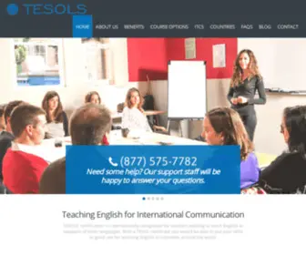 Tesols.com(Teacher training for individuals looking to teach English abroad) Screenshot