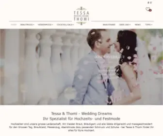 Tessa-Thomi.ch(Tessa & Thomi Brautmode und Hochzeitsmode in Thun) Screenshot