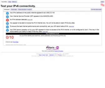 Test-IPV6.hu(Test your IPv6) Screenshot