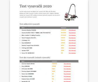 Test-Vysavacu.cz(Test vysava) Screenshot