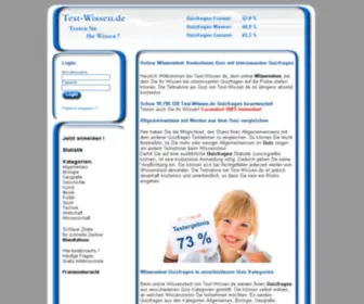 Test-Wissen.de(Wissenstest Quizfragen online Quiz Allgemeinwissen) Screenshot