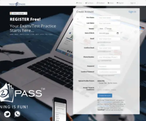 Test2Pass.com(Test2Pass) Screenshot