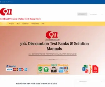 Testbank911.com(Easy access to the official Test Bank and Solution Manual. Main benefit of using the TestBank911) Screenshot