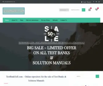 Testbanksell.com(50% Discount on Instructor's Solution Manuals & Test Banks Sale) Screenshot