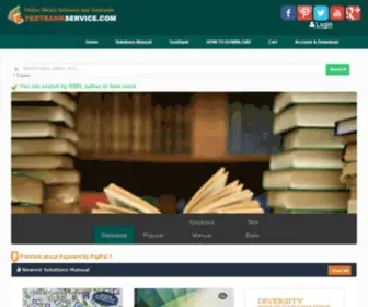 Testbankservice.com(Online Library solution manual and test bank for students and teachers) Screenshot