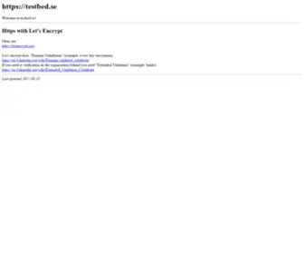 Testbed.se(testbed) Screenshot