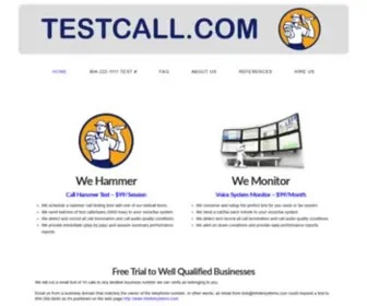 Testcall.com(Voice System Monitoring from $24.95/mo) Screenshot