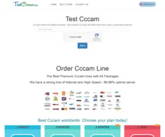 Testcccam.com(Free cccam test line) Screenshot