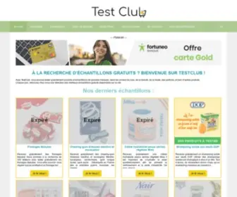 Testclub.com(Test-Club est un site qui vous offre la possibilité de recevoir des échantillons gratuits) Screenshot