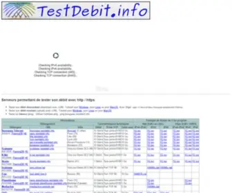 Testdebit.info(Neutralité du Net) Screenshot