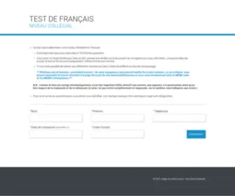 Testdefrancais.ca(Test de français) Screenshot