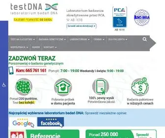Testdna.pl(Badania DNAprzychodni w Polsce) Screenshot