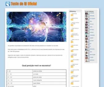 Testedeqi.org(Teste de QI) Screenshot