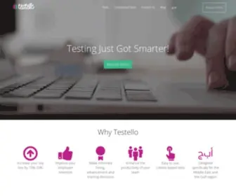 Testello.com(Testing and Assessment Solutions) Screenshot