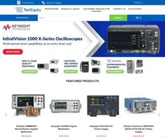 Testequity.com(Test and Measurement Equipment) Screenshot