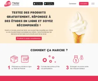 Testerdesproduits.fr(Tester des Produits) Screenshot