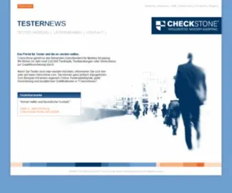 Testernews.com(Mit integriertem Mystery Shopping ist checkstone®) Screenshot