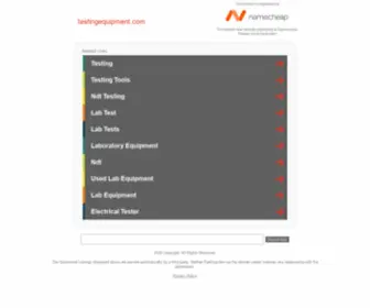 Testingequipment.com(Test Equipment) Screenshot