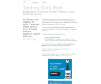Testinggetsreal.com(Testing Gets Real) Screenshot