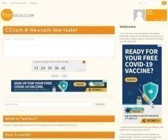 Testious.com(CCcam & Newcam line tester) Screenshot
