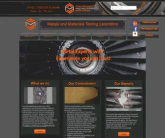 Testmetals.com(Colorado Metallurgical Services) Screenshot