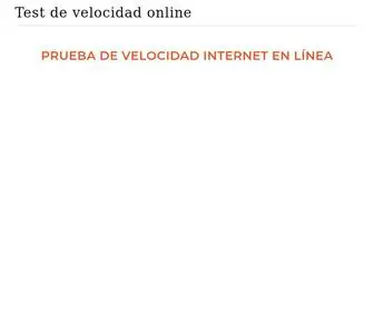 Testvelocidad.online(Test de velocidad INTERNET online) Screenshot