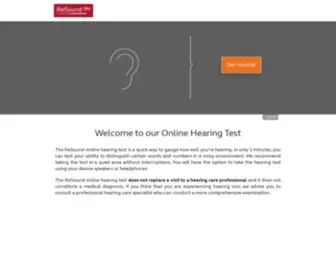 Testyourhearing.com(ReSound Online Hearing Test) Screenshot