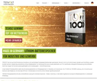 Tesvolt.com(Gewerbespeicher für erneuerbare Energien) Screenshot