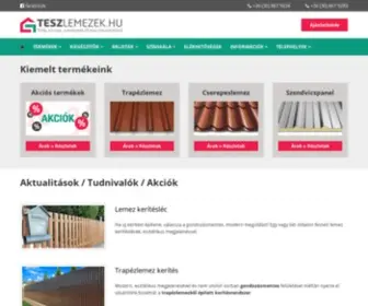 Teszlemezek.hu(Trapézlemez) Screenshot