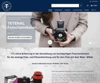 Tetenal.com(TETENAL Color und S/W Chemie für Darkrooms) Screenshot