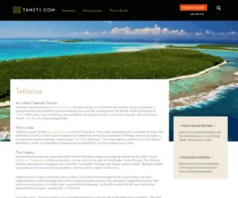 Tetiaroa.com(Tetiaroa Atoll) Screenshot